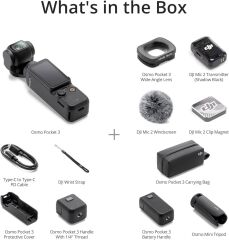 DJI Osmo Pocket 3 Creater Combo (EU) (DJI Turkiye Karfo Karacasulu Garantili)