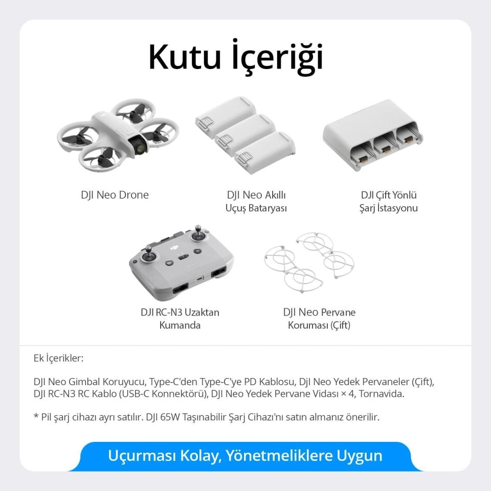 Dji Neo 4K Combo Drone 135GR (EU) (Dji Turkiye Karfo Karacasulu Garantili)