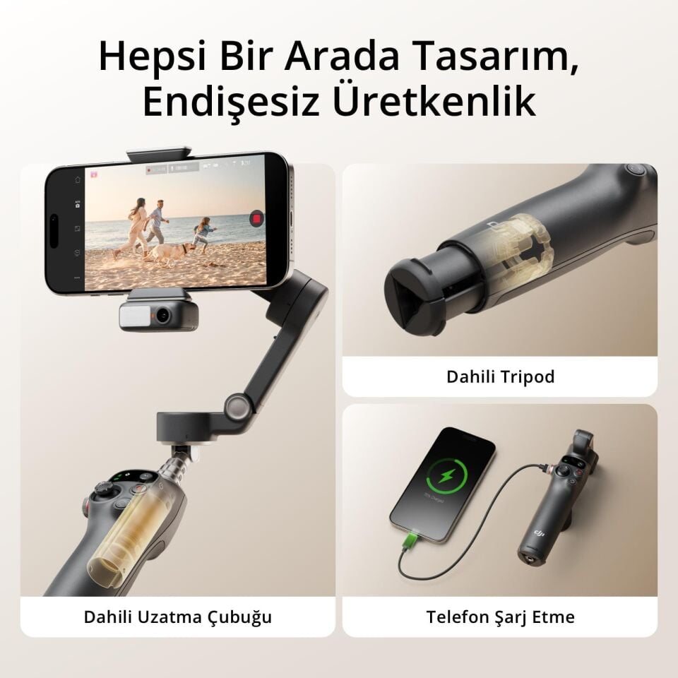 DJI Osmo Mobile 7P Gimbal (EU) (DJI Turkiye Karfo Karacasulu Garantili)